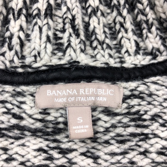 Banana Republic Italian Wool Leather Long Cardigan - Picture 7 of 7